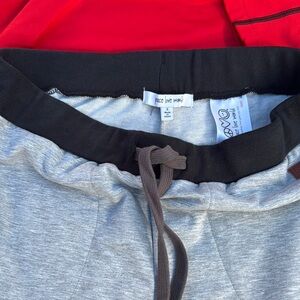 Peace Love World Gray and Black Sweatpants